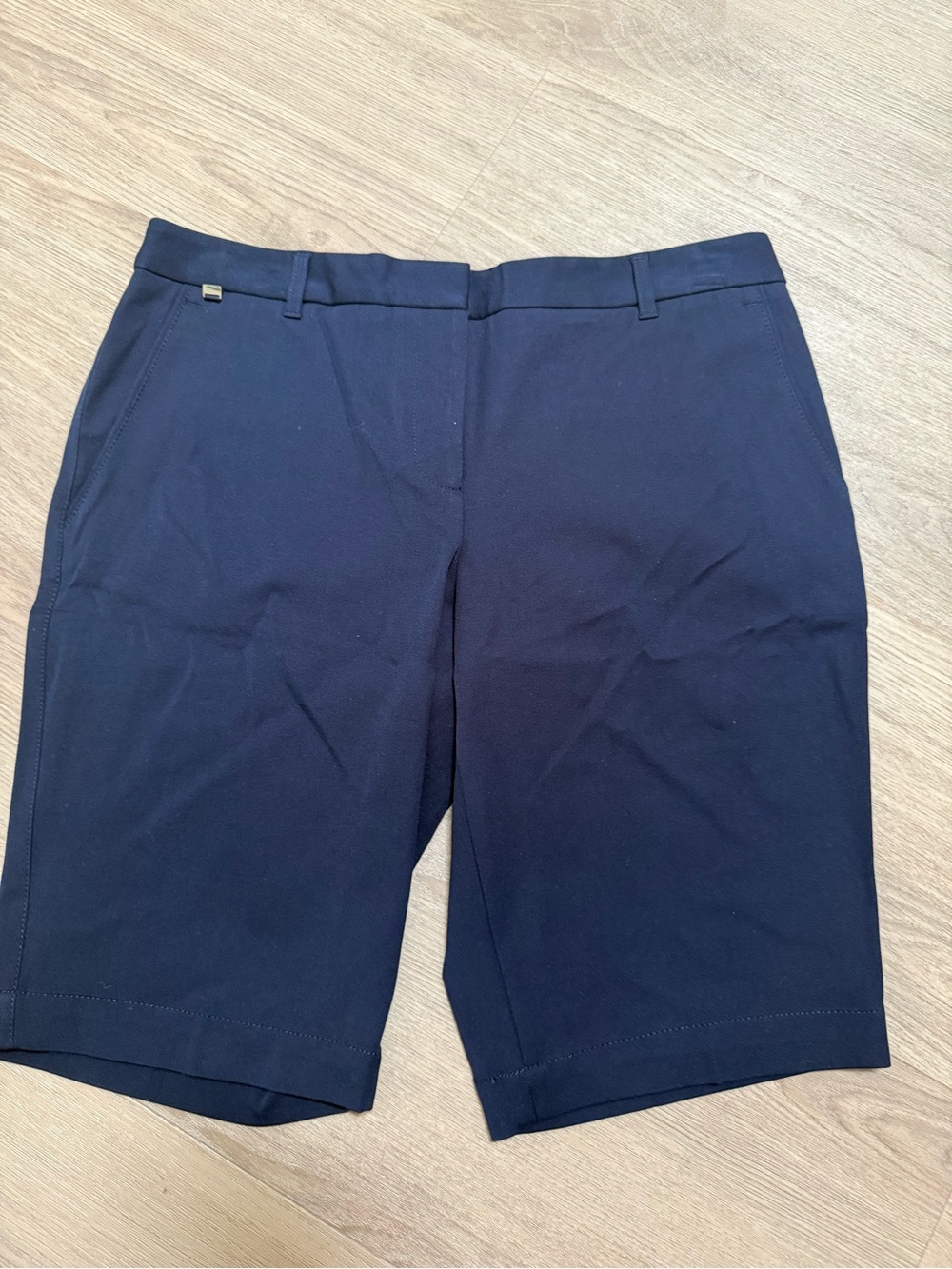 White House Black Market Navy Stretch Bermuda Shorts